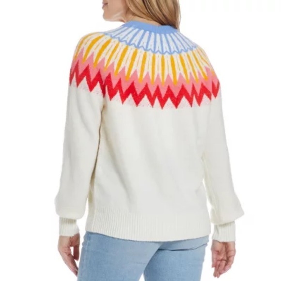 NWT French Connection Essentials Fair Isle Sweater - Picture 2 of 7